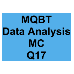 MQBT Data Analysis MC Detailed Solution Question 17